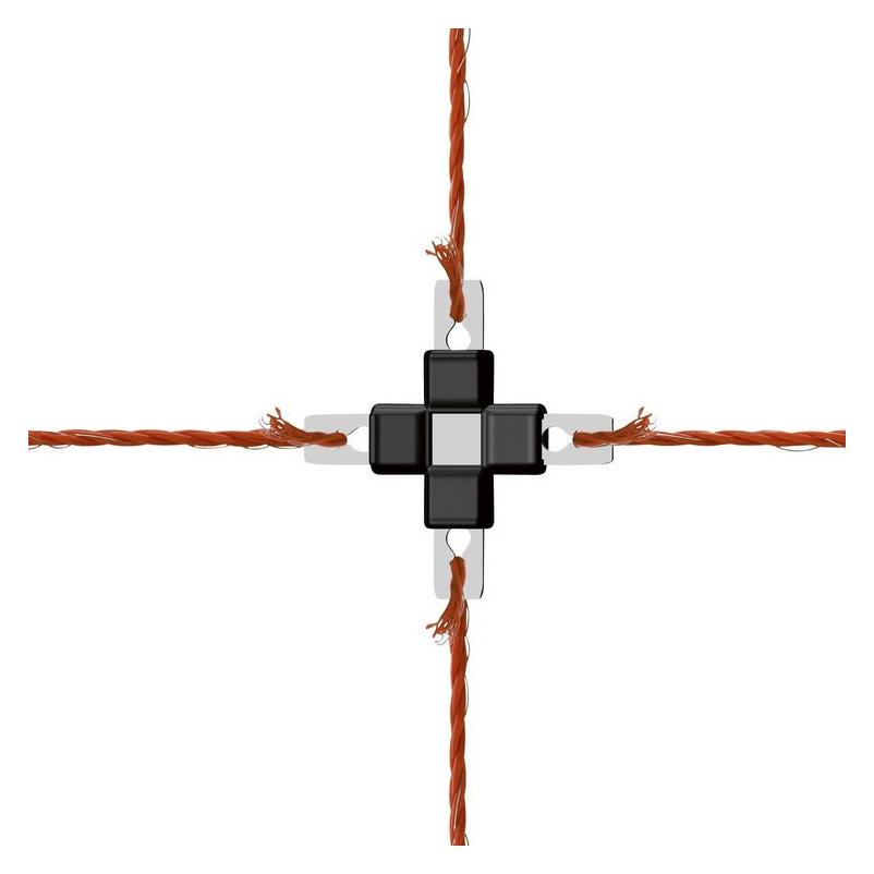 Kerbl Litzclip Litzen-Kreuzverbinder 3mm, Edelstahl, 5 Stück (COR442014/056)