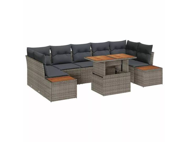 VidaXL - Gartenmöbelset poly-rattan, One Size, Grau