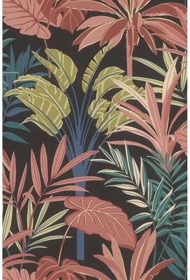 Rasch Rudyard Pink Tropical Flora Wallpaper