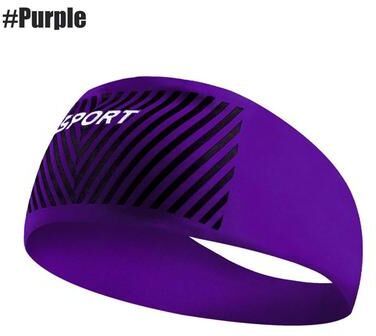 Uplift Essentials Unisex Lightweight Elastic Sports Sweatband purple