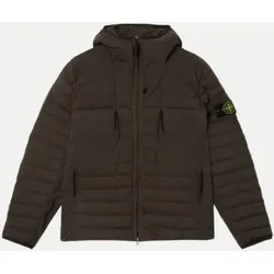 Daunenjacke aus leichtem Stretch-Gewebe Braun S