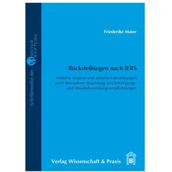 Rückstellungen nach IFRS., Fachbücher von Friederike Maier