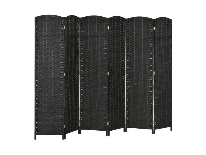 furnicato Raumteiler Mobiler 240x170 cm in Schwarz mit Polypropylen, 1-tlg.