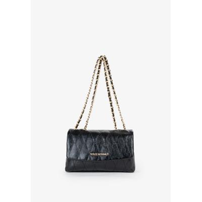 Umhängetasche VALENTINO BAGS "CRYSTELLE", Damen, Gr. B/H/T: 26cm x 16cm x 10cm, schwarz, Lederimitat, Taschen Umhängetasche, Damen Schultertasche, Handtasche, Tragetasche im stylischem Look