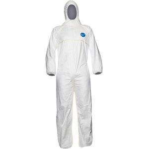 Feldtmann Schutzanzug Tyvek 200 Easysafe, weiß, Größe XL, mit Kapuze, Einweg-Overall, PSA-Kategorie 3 Typ 5/6