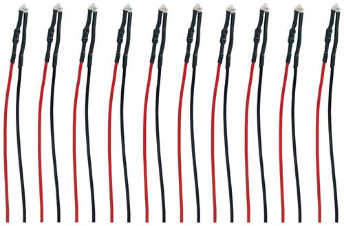 TAMS Elektronik 81-30158-10-C LED mit Anschlussdrähten Blau, Transluzent 10St.
