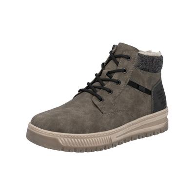 Sneaker RIEKER "Rieker Stiefelette Lederimitat", Herren, Gr. 44, grau (kaffee), Lederimitat, Schuhe Sneaker