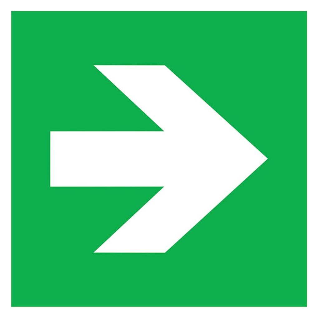 Wolk Fluchtwegschild Aluminium Richtungsangabe SafetyMarking 15.0056 B x (15.0056)