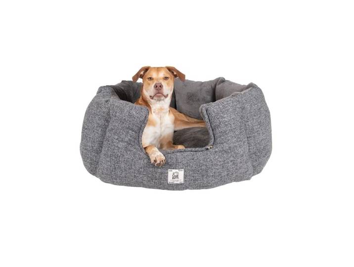 Chill Kuzzi FIR rundes Bett, grau, L
