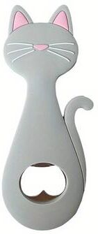 Uplifted Trends Magnetic Cat Bottle Opener And Refrigerator Decoration Cartoon Beer Opener With Strong Magnet gray