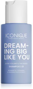ICONIQUE Professional DREAMING BIG LIKE YOU Volume & Thickness champô para aumentar o volume para o cabelo fino 70 ml. DREAMING BIG LIKE YOU Volume & Thickness