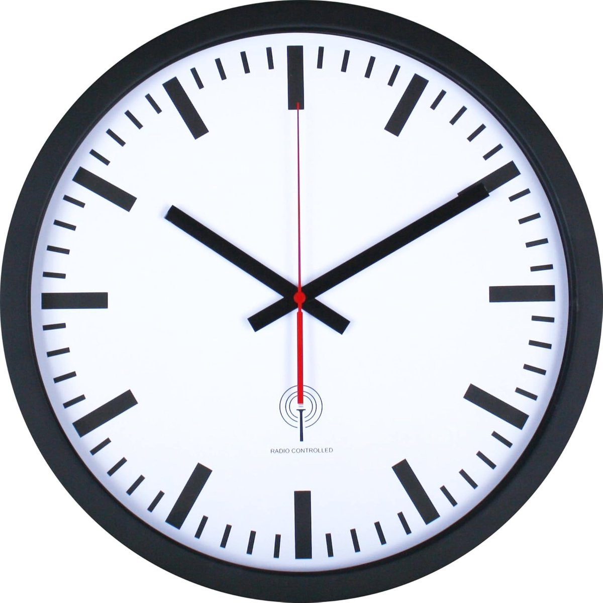 Analoge draadloze wandklok voor volwassenen met een diameter van 40 cm