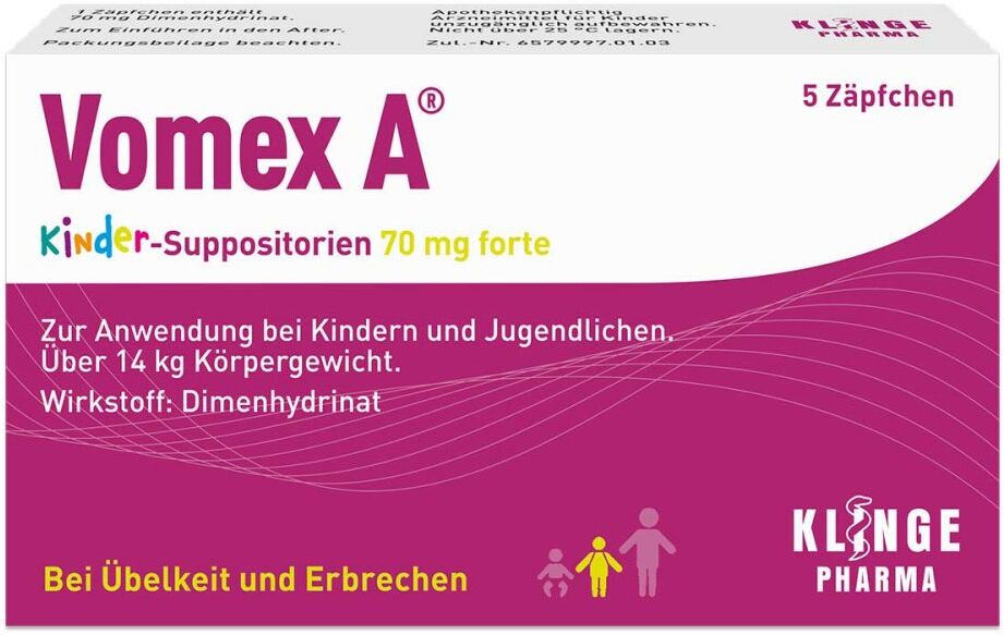 Vomex A Kinder Zäpfchen 70mg forte