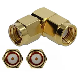 DELOCK Adapter RP-SMA Stecker zu RP-SMA Stecker 90° 10 GHz