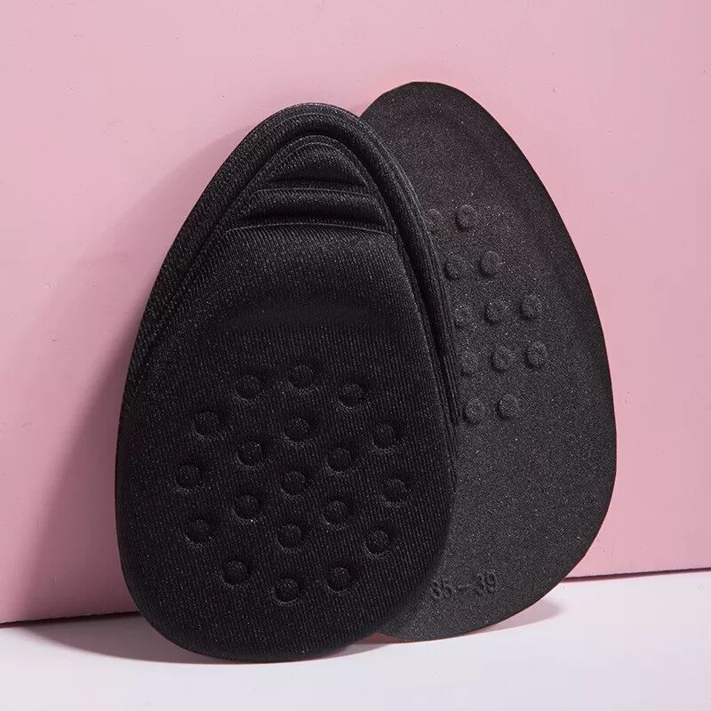 INF Sport Schuh Vorfußpolster Einlegesohlen - Schaum & Lycra Komfort Schwarz