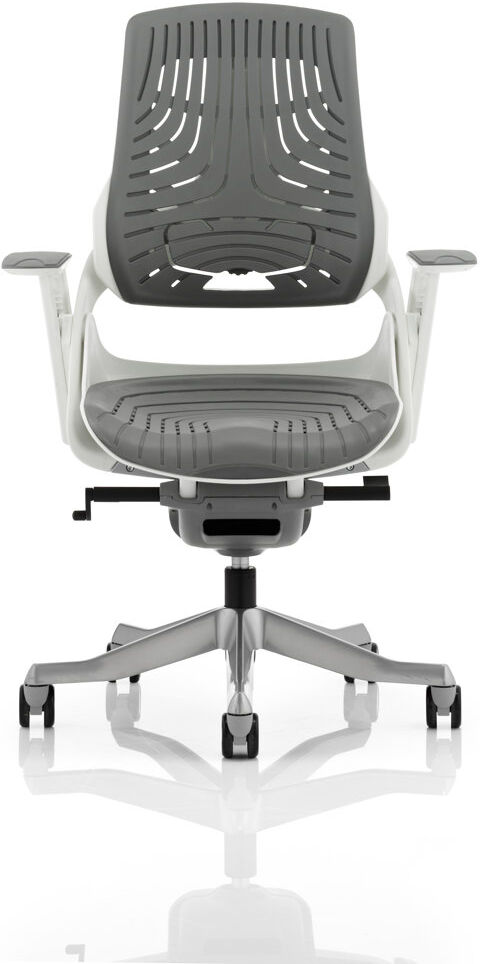 Symple Stuff Mesh and Leather Executive Chair Grey 48cm W X 52cm D