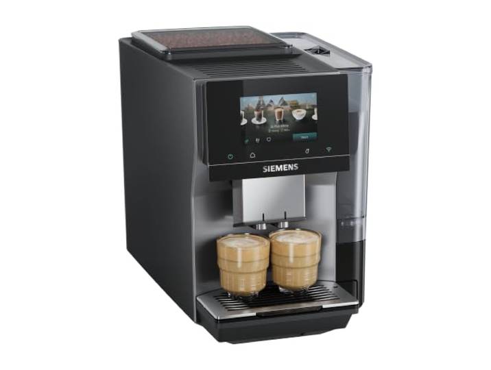 Siemens Kaffeevollautomat EQ700i Aroma, TP725E01, Grau, >40 Getränke 5 Full-Touch-Display, Cold Brew und Slow Brew möglich, per App Steuerbar, Keramikmahlwerk, entnehmbare Brüheinheit