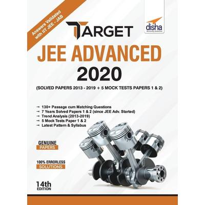 TARGET JEE Advanced 2020 (Solved Papers 2013 - 2019 + 5 Mock Tests Papers 1 & 2) 14th Edition, Taschenbuch von Disha Experts, Disha Publication,