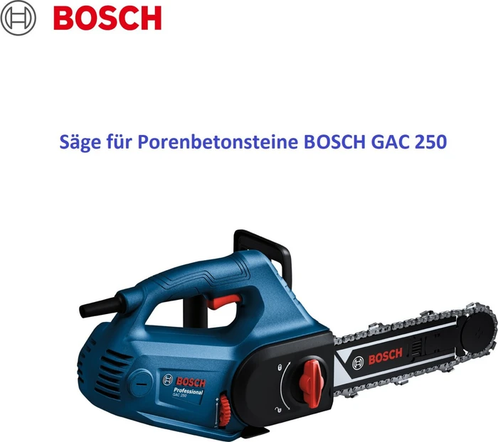BOSCH Professional Kettensäge elektrisch GAC 250, Adapter zur Staubabsaugung 0.601.2B6.020