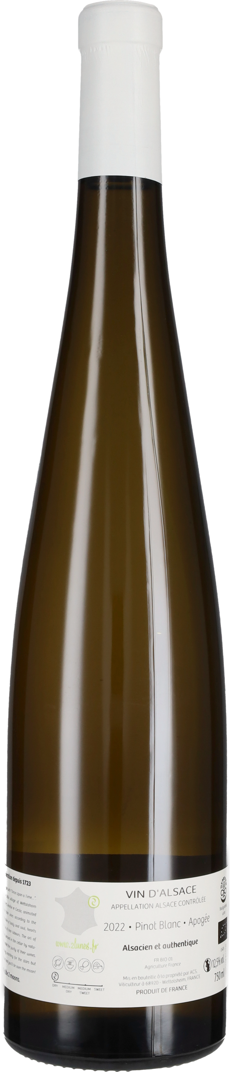 Vignoble Des 2 Lunes Pinot Bianco 'Apogee' 2022