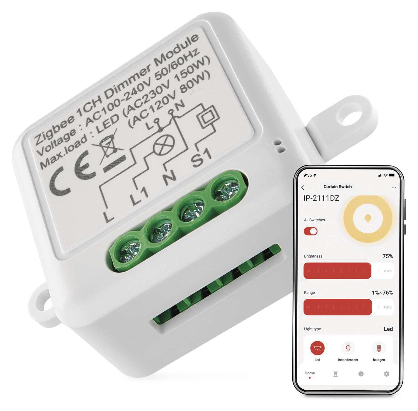Emos GoSmart dimmodule ZigBee 1-kanaals IP-2111DZ H5107