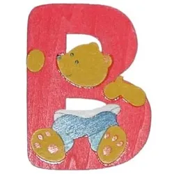 Holzbuchstabe B Bär-Design (H 10 cm) - H 10 cm