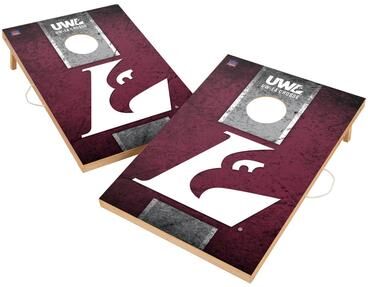 Skip's Garage Vintage Wisconsin La Crosse Eagles Regulation 2x4 Cornhole Set