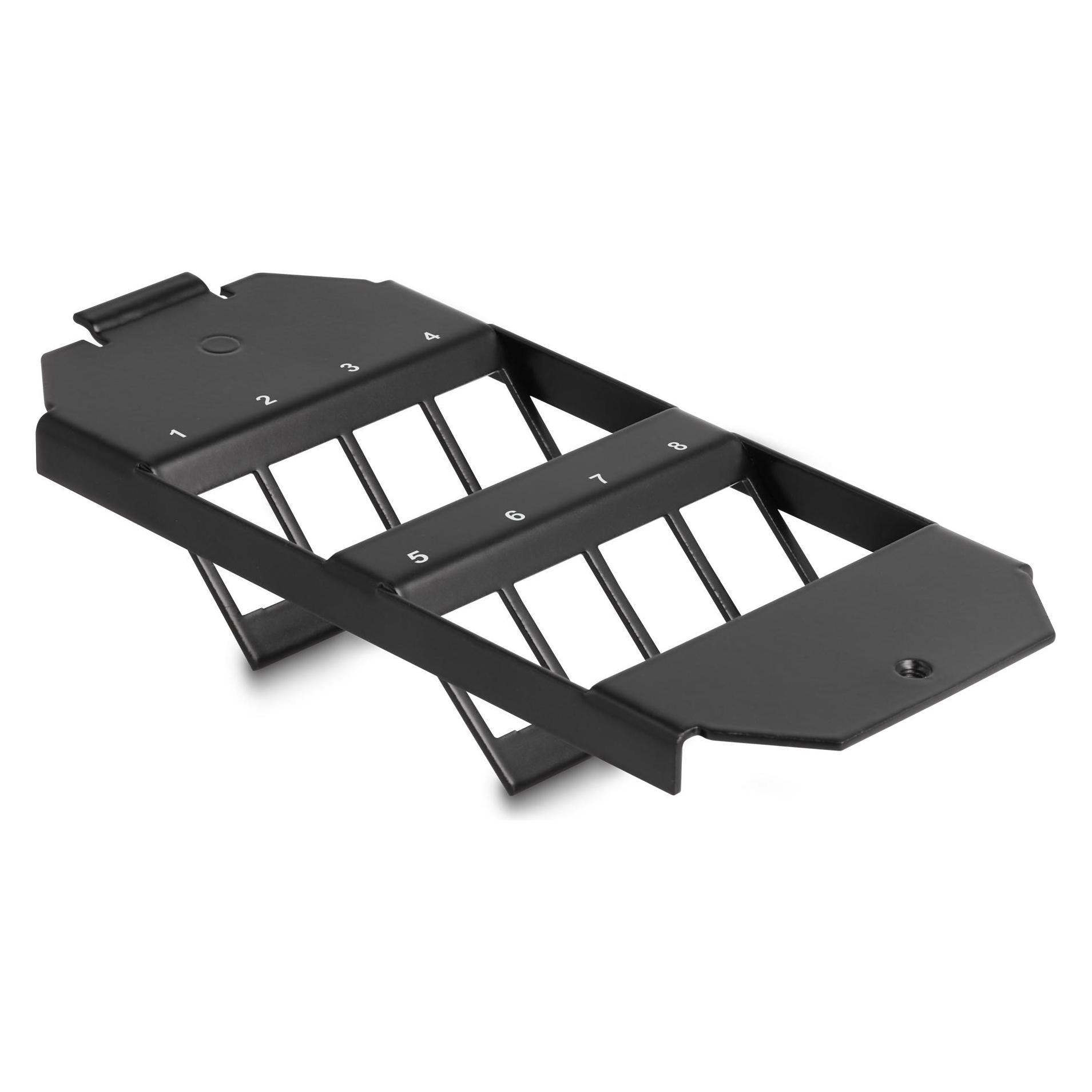 Delock Keystone Halterung 8 Port für Bodentank (Keystone Modulhalter) (88062)