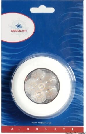Osculati Plafoniera Led con ghiera di finitura che permette l'installazione anche senza incasso