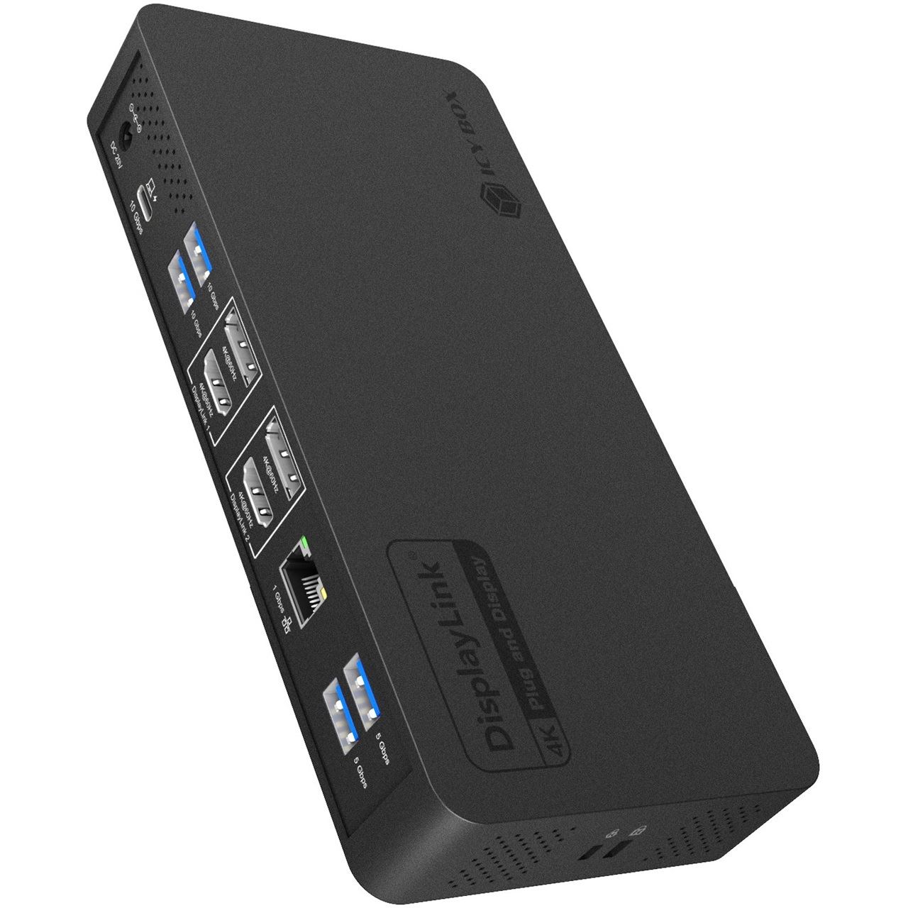 Icy Box Dockingstation Heart Dock 2255 zwei 4K@60Hz Displays
