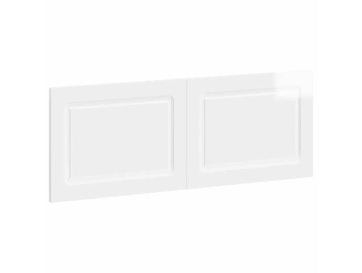 Makastle Kopfteil Wandmontiert Hochglanz Weiss 140x50 cm Holzwerkstoff