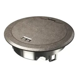 OBO 7408849 Klappdeckel mit Rastschieber 140 mm Zinkdruckguss vernickelt-oxidiert GES R2 Ni-O