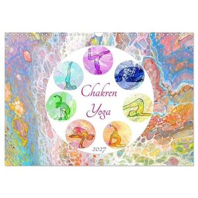 Chakren Yoga (Wandkalender 2027 DIN A3 quer), CALVENDO Monatskalender