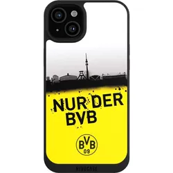Nivocase Handyhülle für Apple iPhone 15 Plus Hülle NIVOpure Case Schwarz BVB Borussia Dortmund Statement (Apple iPhone 15 Plus), Smartphone Hülle, Schwarz