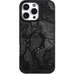 Nivocase Handyhülle für Apple iPhone 16 Pro Max Hülle NIVOpure Case Schwarz Beton Stein schwarz (Apple iPhone 16 Pro Max), Smartphone Hülle, Schwarz