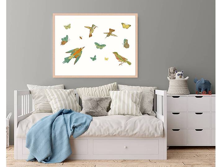 home24 Afbeelding Exotic Plants and Birds 63 x 83cm meerdere kleuren
