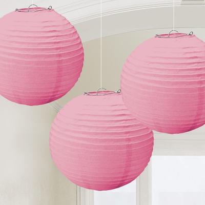 3 Lampions rosa