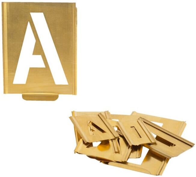 Jeu de gabarits de marquage 327 lettres A-Z hauteur de caractère 20mm feuille spéciale TURNUS ; KUKKO (327-020-B)