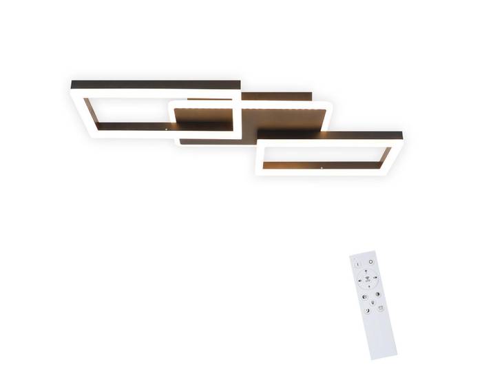 Nettlife Led-Deckenleuchte Marco 54/35/6 cm, Schwarz, Metall, LED integrated, 35x6x54 cm, Lampen & Leuchten, LED Beleuchtung, LED-Deckenleuchten