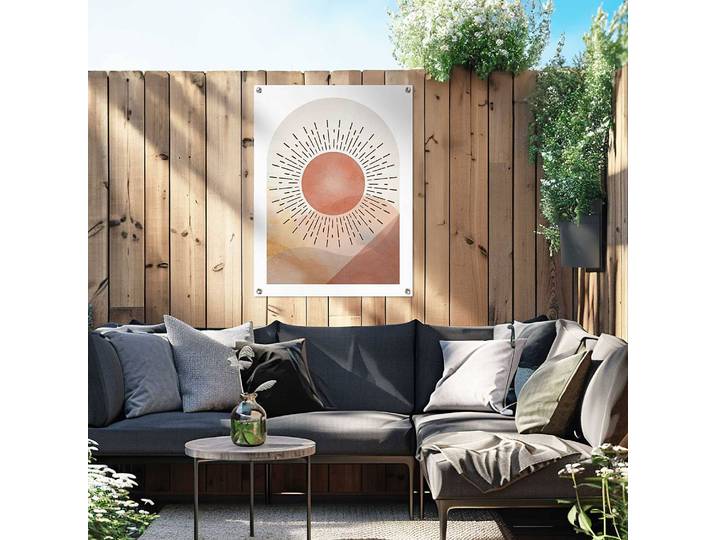 Poster extérieur Soleil PVC Marron/Marron 60 x 80 x 0cm