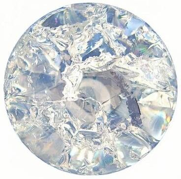 Uplift Essentials Ice Crack Crystal Ball   Magic Glass Sphere Feng Shui Ornament 1.6 In