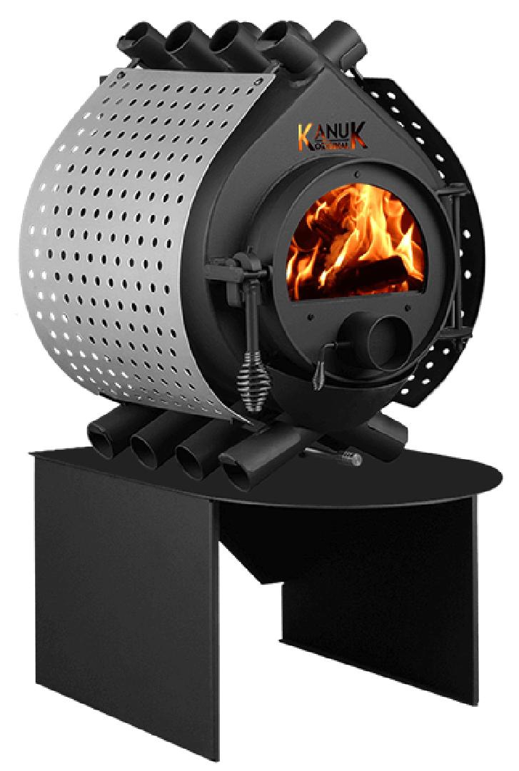 Kanuk Original 7 kW - Seitenverkleidung Spot Edelstahl - Untergestell Box