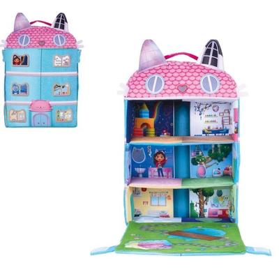 Gabby's Dollhouse, Puppenhaus mit 3 Figuren und Lift, 41 cm