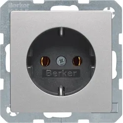 Berker 41436084 Steckdose SCHUKO mit SLk Q.x alu sam