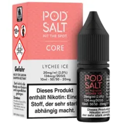 Lychee Ice 10ml NicSalt Liquid by Pod Salt 20mg