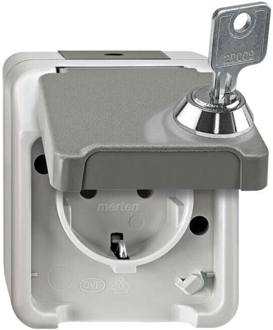 Merten Prise SCHUKO gris clair MEG2423-8029 (MEG2423-8029)