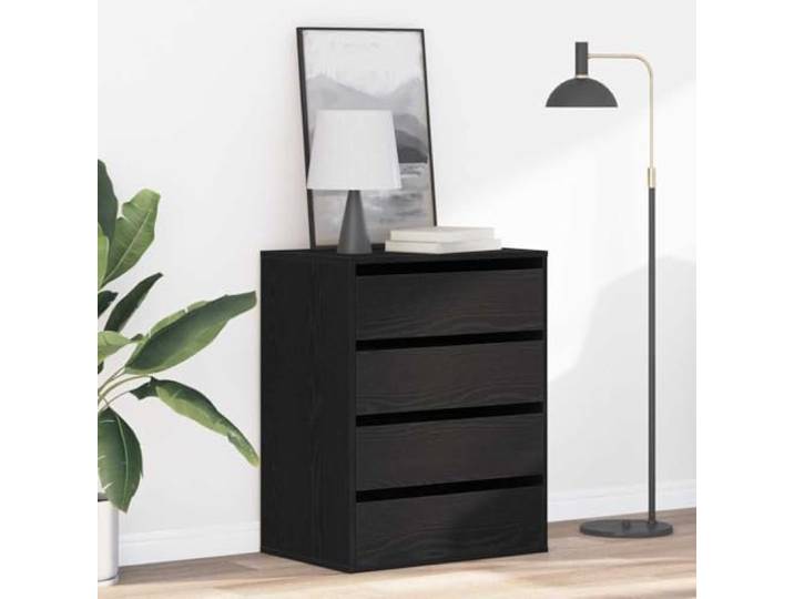 smnyxs Schubladenschrank, Schwarz, 60 x 41 x 76 cm, aus Holz Schlafzimmerkommode, Aufbewahrung von Kleidung und Accessoires, minimalistisches Design, Holzwerkstoff