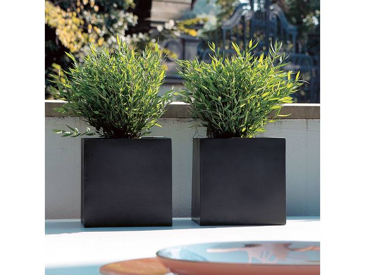 Outdoor Pflanztopf Ehdam 18 x 18cm Schwarz 18 x 18 cm