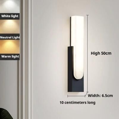 Friendly Fresh Finds Nordic Modern Wall Lamp LED Bedside Fixture For Stylish Bedroom Decor black warm Light