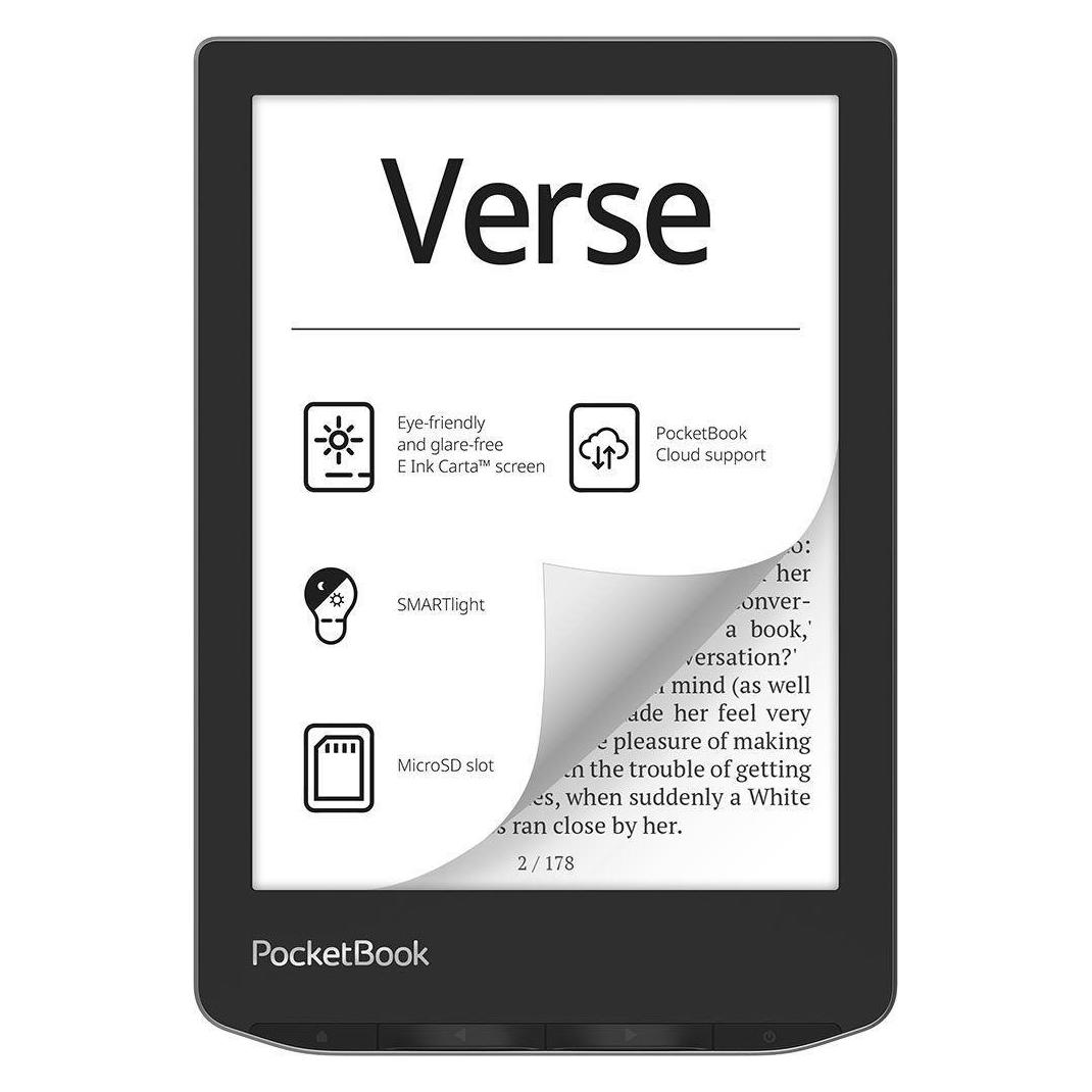 PocketBook E-Reader|POCKETBOOK|Verse|6"|1024x758|1xUSB-C|Micro SD|Wireless LAN|Grey|PB629-M-WW (6", 8 GB) (PB629-M-WW)